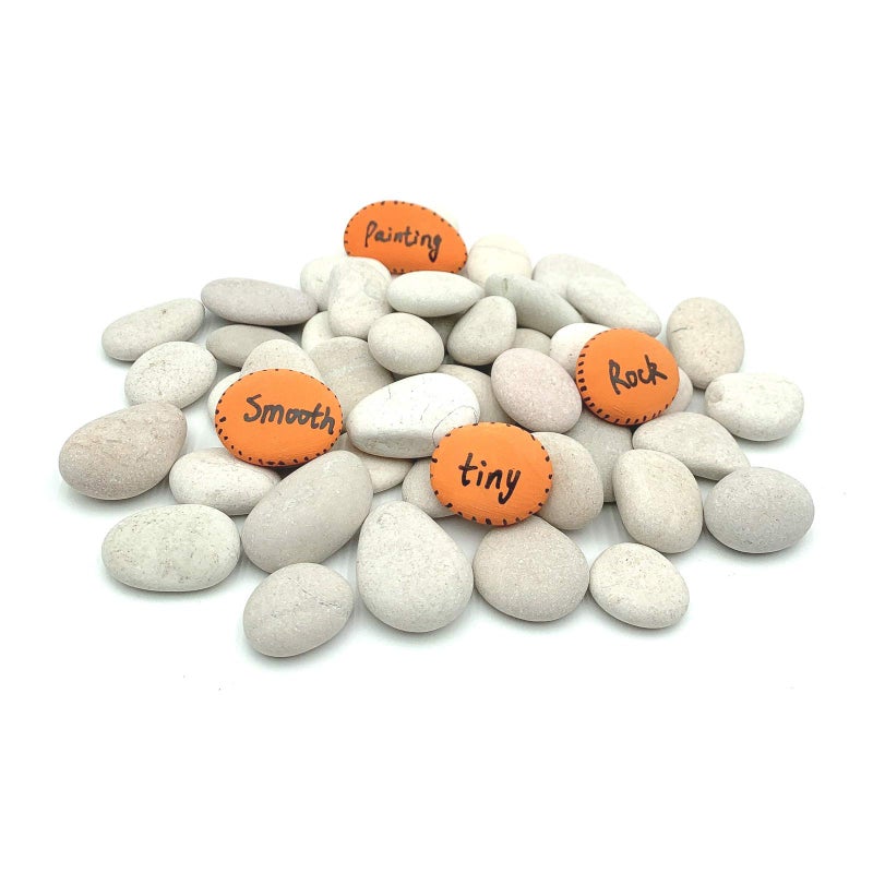 lifetop 50pcs Tiny White Painting Rocks DIY Rocks for Painting Detail-Painting Smooth Surface Stones,Arts and Crafts ,0.7 to 1.0 inches ,So Small Rocks, Hand Picked for Painting Rocks - Image 1